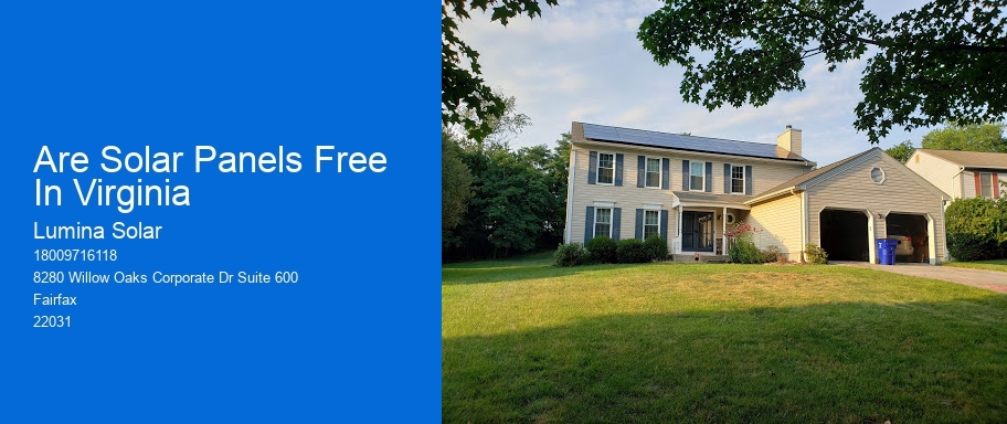 Are Solar Panels Free In Virginia